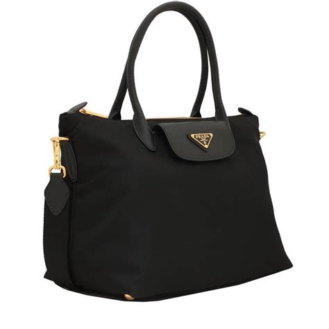 prada tessuto saffiano nylon and leather shopping tote bag|Prada saffiano lux tote large.